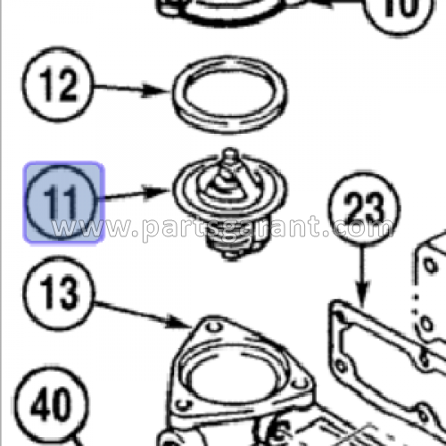 Case CX210 thermostat