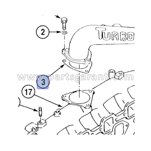 Case CX210 manifold gasket