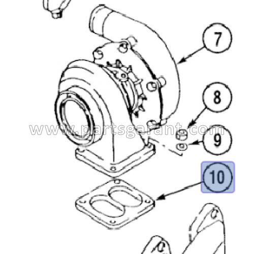 Case CX210 turbocharger gasket