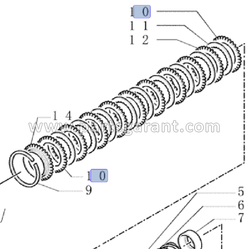 Half disc clutch Power Shift New Holland LB110B