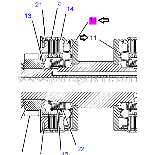 Clutch piston Caterpillar 428 E