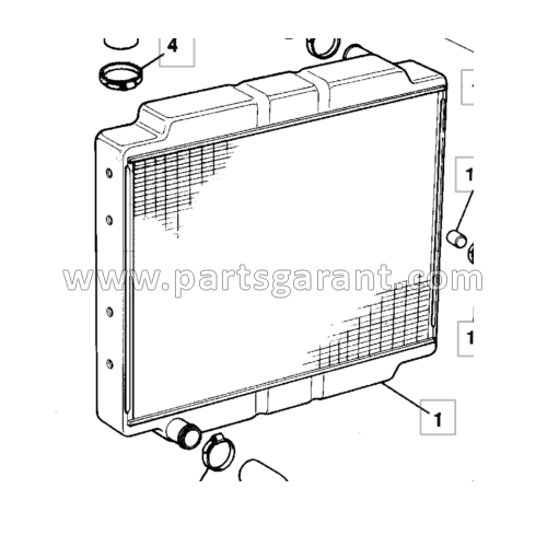 Radiator JCB 3CX