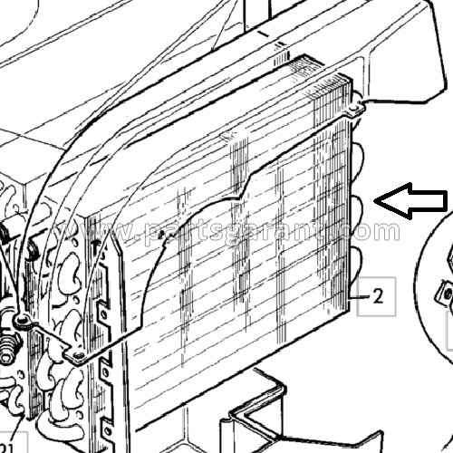 Cab heater core JCB 3CX