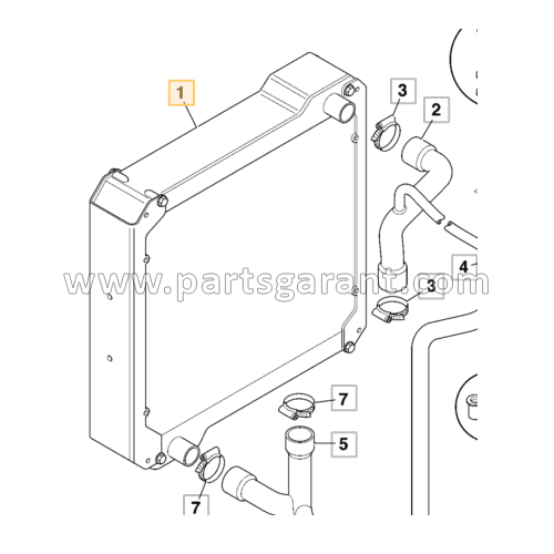 Engine cooling radiator JCB 4CX