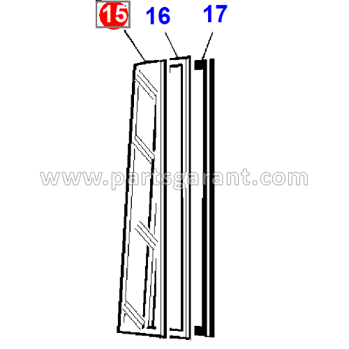 Cabin glass right Komatsu WB93R2