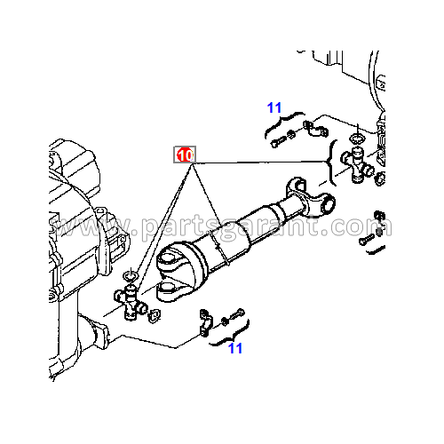 Cardan assembly (transmission rear axle) Komatsu WB93R2