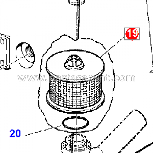 Hydraulic filter cartridge Komatsu WB93R2