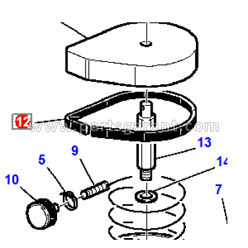 Komatsu WB93R2 fuel sump gasket