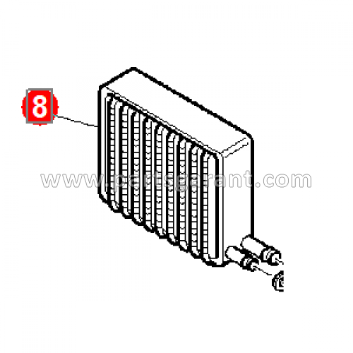 Interior air conditioner radiator Komatsu WB93R2