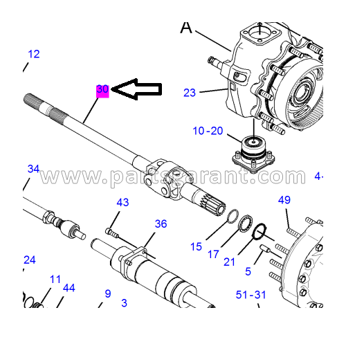 Caterpillar 434E axle shaft