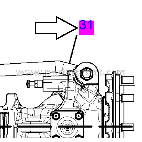 Caterpillar 434E Tie Rod End