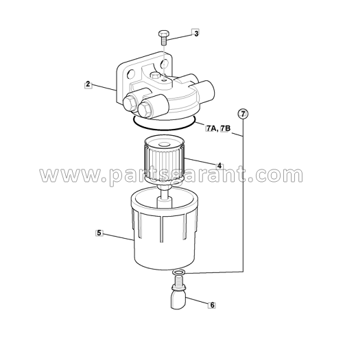 JCB 4CX fuel pre-filter