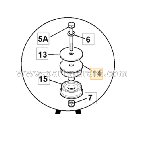 Cabin cushion rear upper JCB 4CX