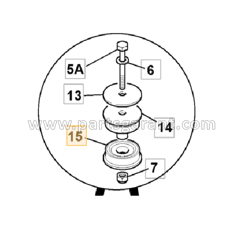 Cabin cushion rear lower JCB 4CX