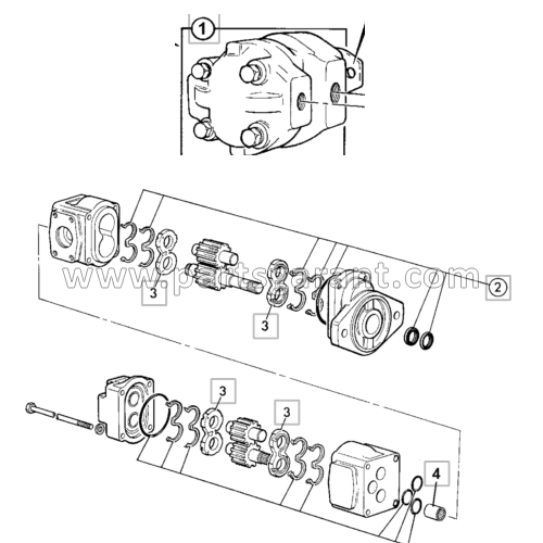 Hydraulic pump 37/33 JCB 4CX
