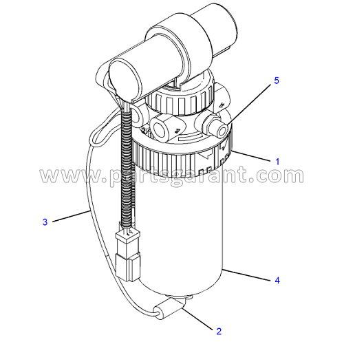 Fuel pump assembly with filter Caterpillar 428 E