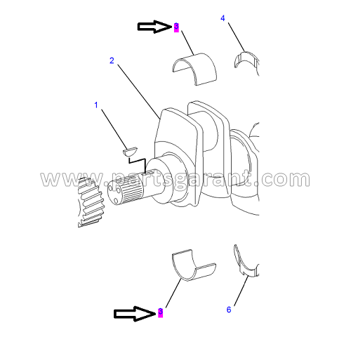 Connecting rod bearing set (CTD) Caterpillar 432D