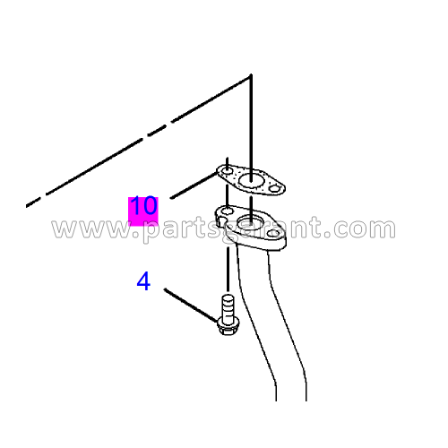 Caterpillar 428 E turbocharger tube gasket