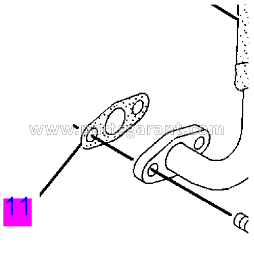 Caterpillar 428 E turbocharger tube gasket