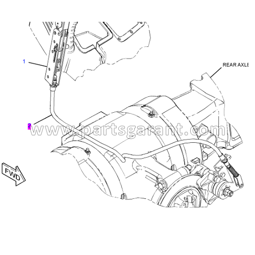 Caterpillar 434E Hand Brake Cable