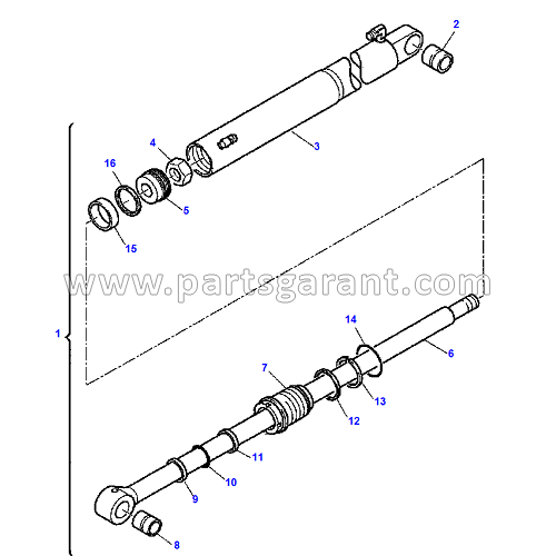 Komatsu WB93R2 Shovel Lift Hydraulic Cylinder