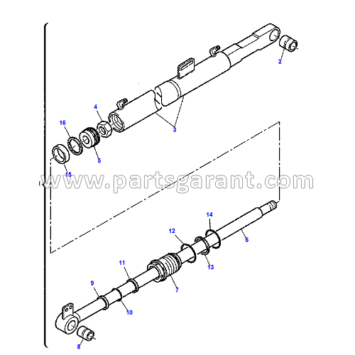 Right shovel hydraulic cylinder Komatsu WB93R2