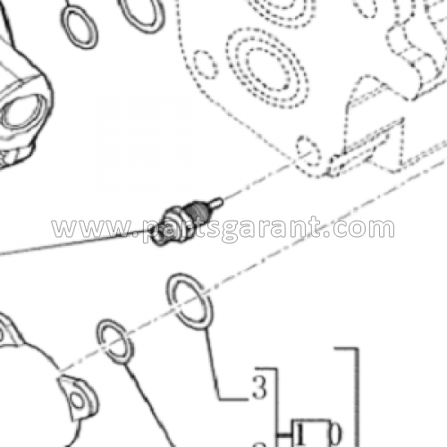 Injection pump valve Case 580ST