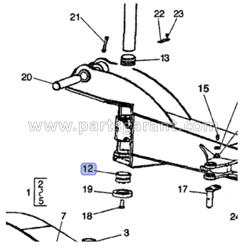 Case CX210 hub