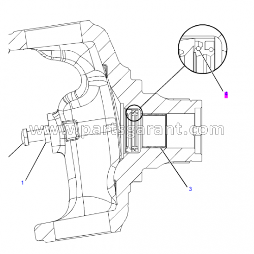 Steering knuckle oil seal Caterpillar 428 E