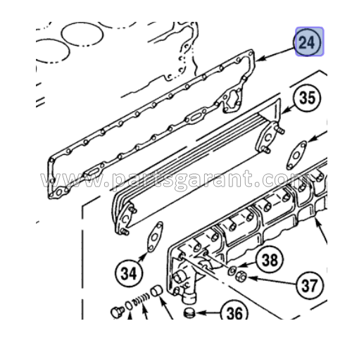 Case CX210 Heat Exchanger Gasket