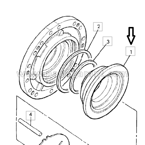 JCB 3CX brake piston