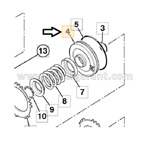 Piston assembly JCB 4CX