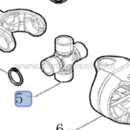 Front axle crosspiece Case 580ST