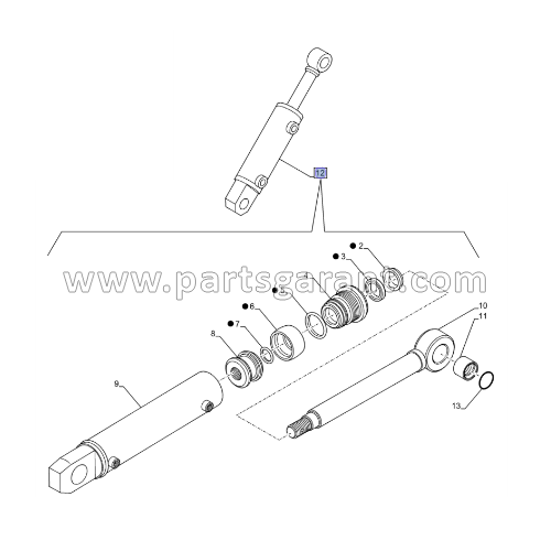 Case 580ST Hydraulic Cylinder