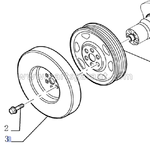 Crankshaft damper New Holland E215