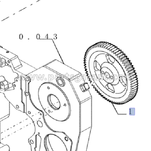 Injection pump gear (with D4113) New Holland E215