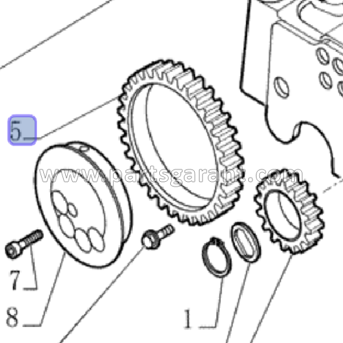 Gear, gear Case 590ST