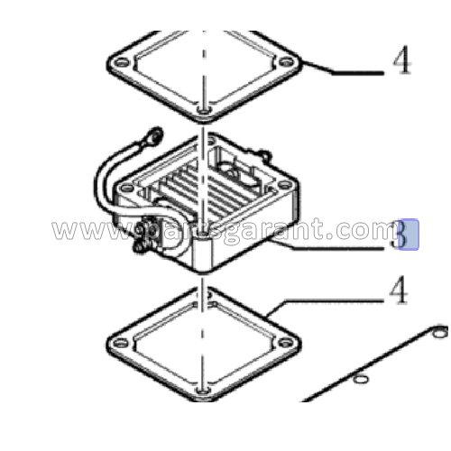 Heater gasket New Holland E215