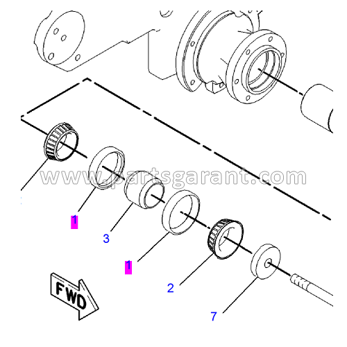 Caterpillar 325D Fan Drive Bearing Race