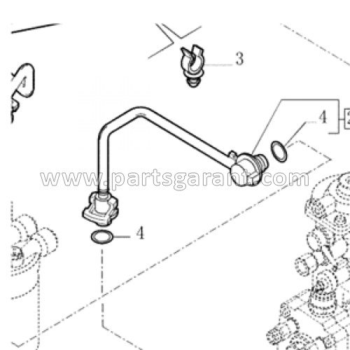 Fuel pumping pipe to fuel filter New Holland B90B