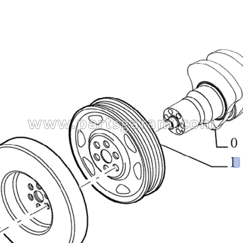 New Holland E215 crankshaft pulley