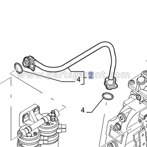 New Holland E215 fuel pipe