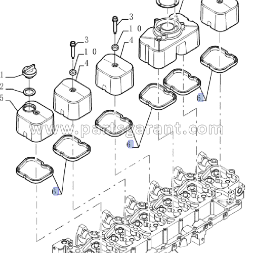 Valve cover gasket New Holland E215