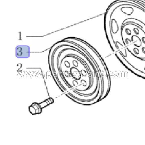 Case 580ST Crankshaft Pulley