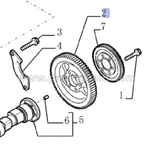 Camshaft gear New Holland LB110B