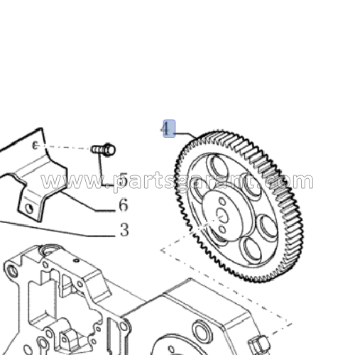 Injection pump gear (up to C4113) New Holland E215