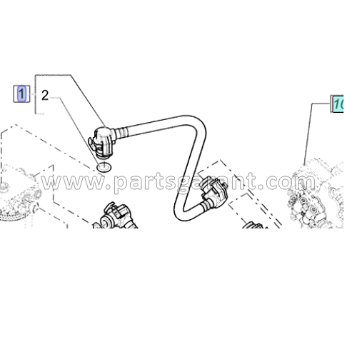 Case 580ST Fuel Pipe