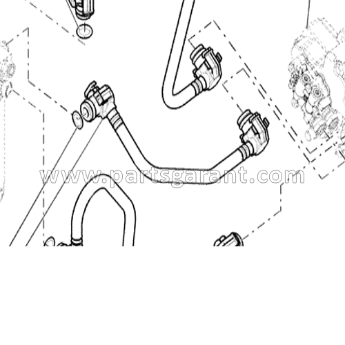 Case 695ST Fuel Pipe