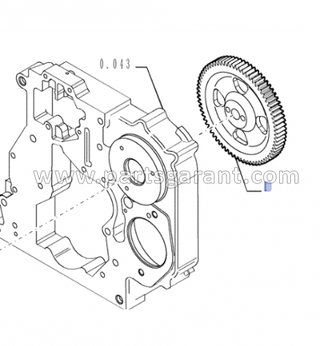 New Holland LB110B fuel injection pump drive gear