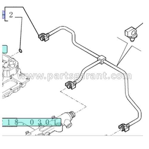 Return pipe Case 580ST